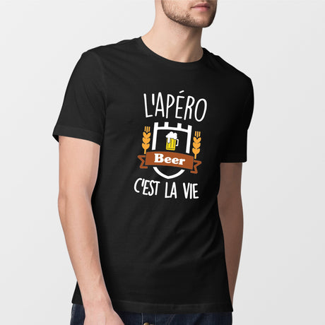 T-Shirt Homme L'apéro c'est la vie Noir