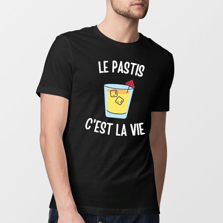 T-Shirt Homme Le pastis c'est la vie Noir