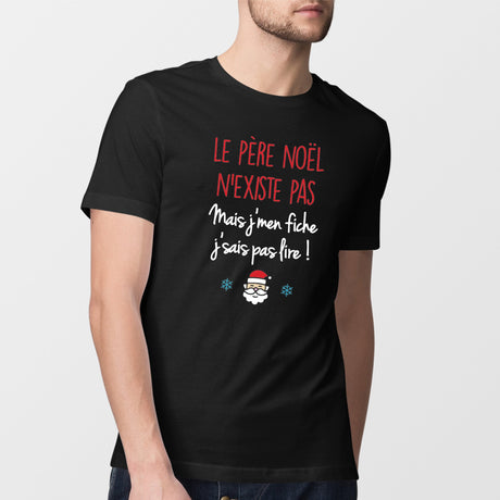 T-Shirt Homme Le père noël n'existe pas Noir