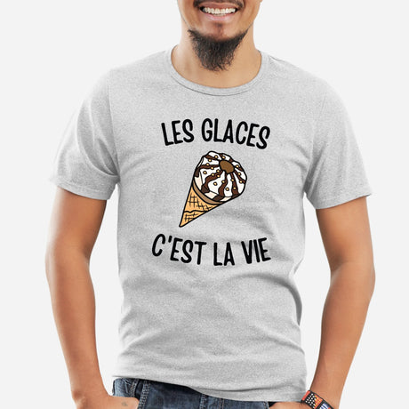 T-Shirt Homme Les glaces c'est la vie Gris