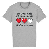 T-Shirt Homme Les jeux vidéo ont ruiné ma vie il m'en reste deux 