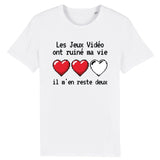 T-Shirt Homme Les jeux vidéo ont ruiné ma vie il m'en reste deux 