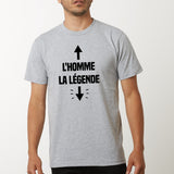 T-Shirt Homme L'homme la légende Gris