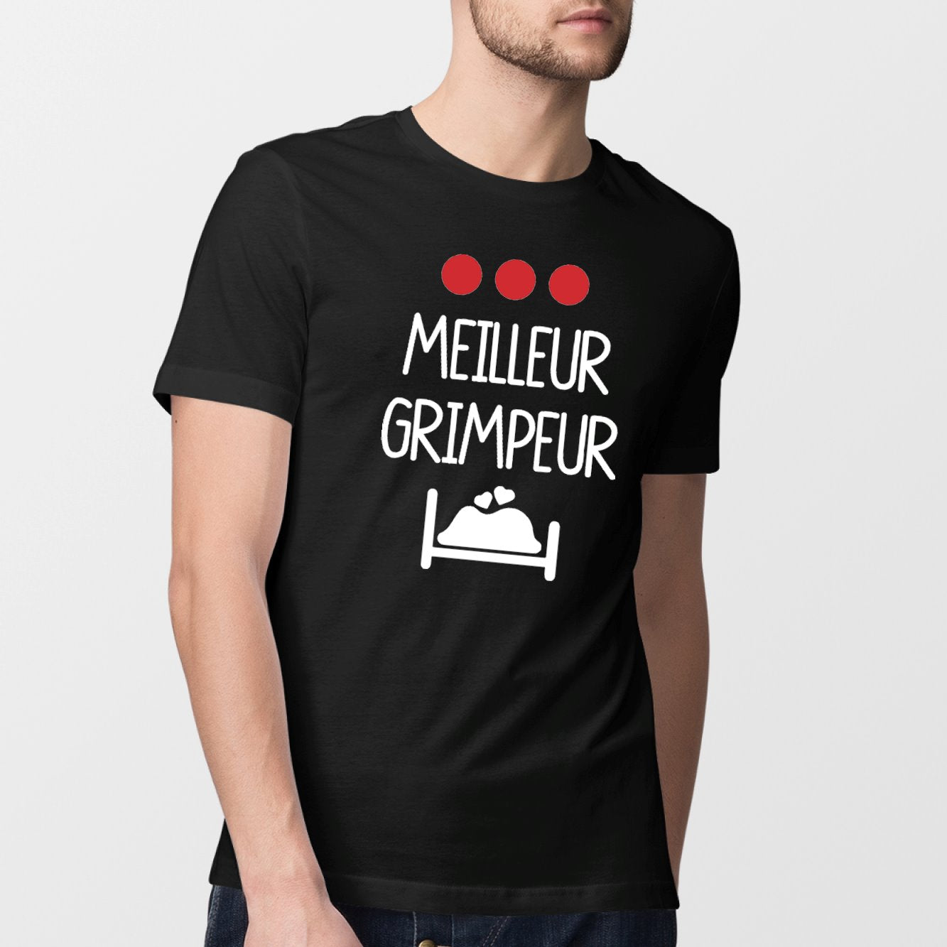 T-Shirt Homme Meilleur grimpeur Noir