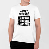 T-Shirt Homme On préfère les tchoins Blanc