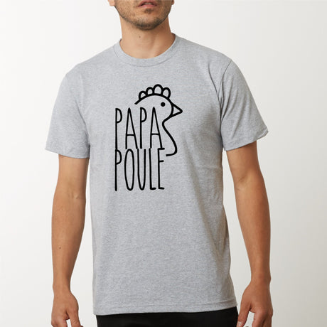 T-Shirt Homme Papa poule Gris