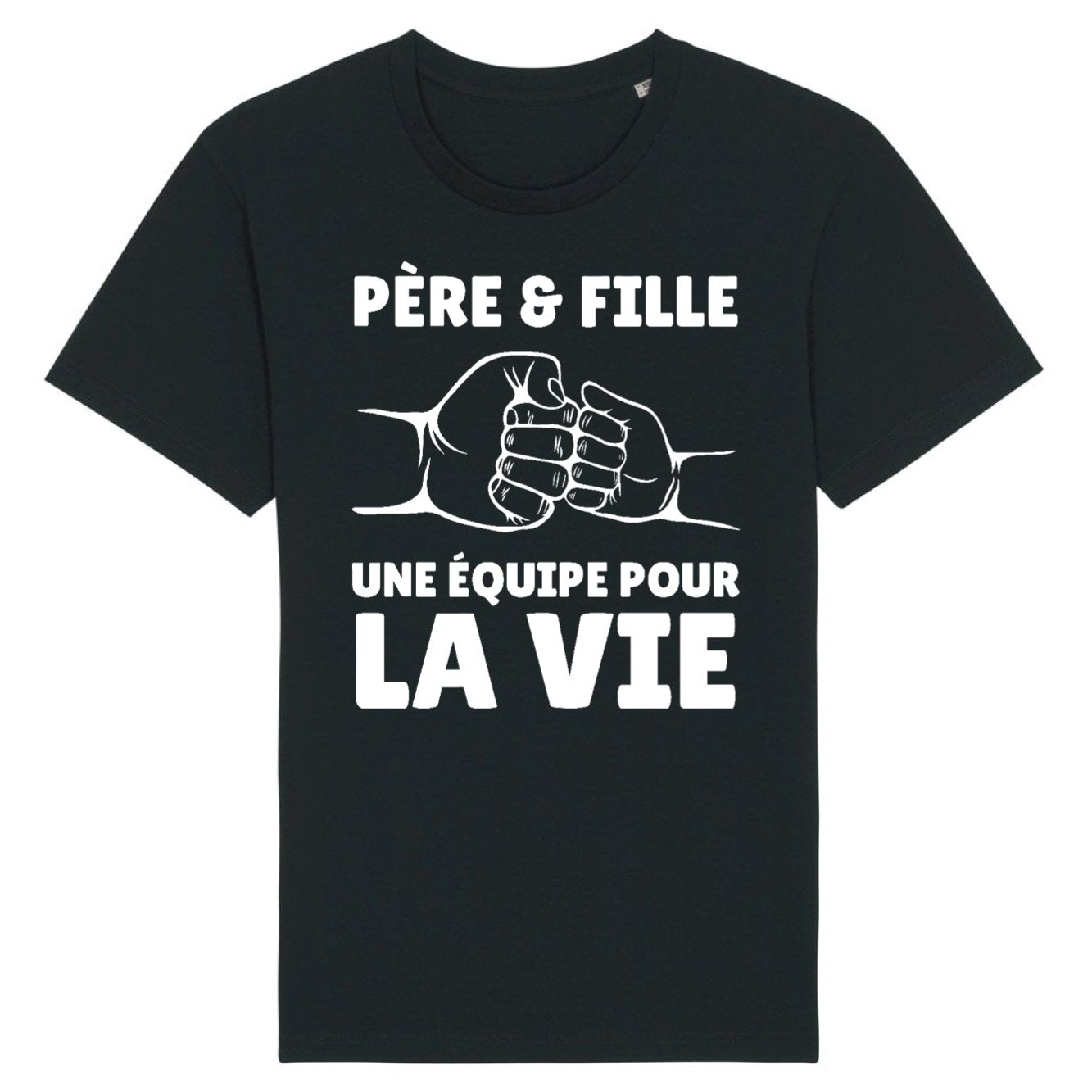 T-Shirt Homme Père et fille une équipe pour la vie 