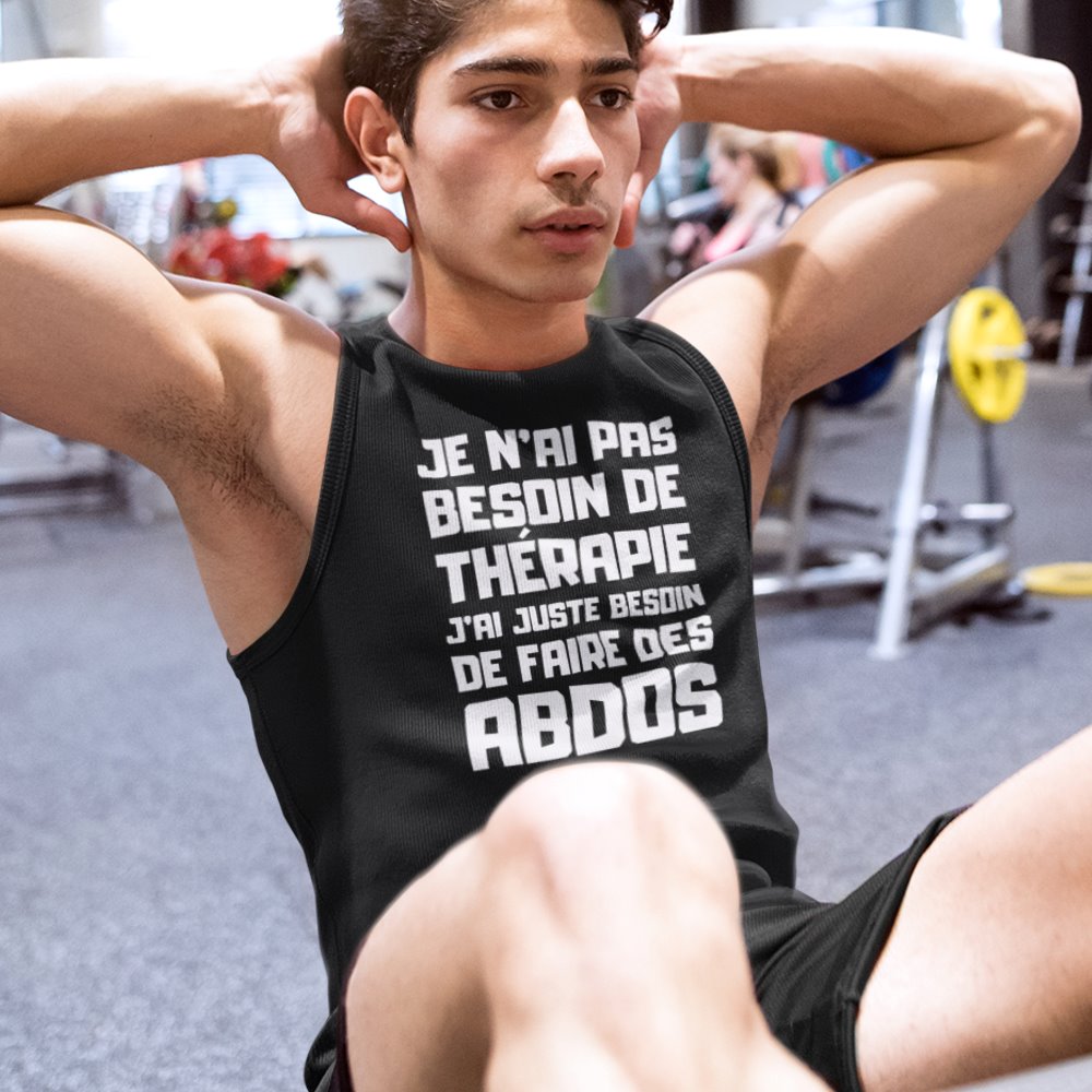 T-Shirt Homme Personnalisé Je n'ai pas besoin de thérapie "votre texte" 