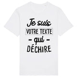 T-Shirt Homme Personnalisé Je suis "votre texte" qui déchire Blanc