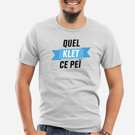 T-Shirt Homme Quel klet ce peï Gris