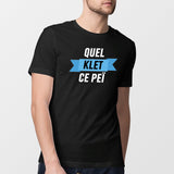 T-Shirt Homme Quel klet ce peï Noir