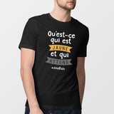 T-Shirt Homme Qu'est-ce qui est jaune Jonathan Noir