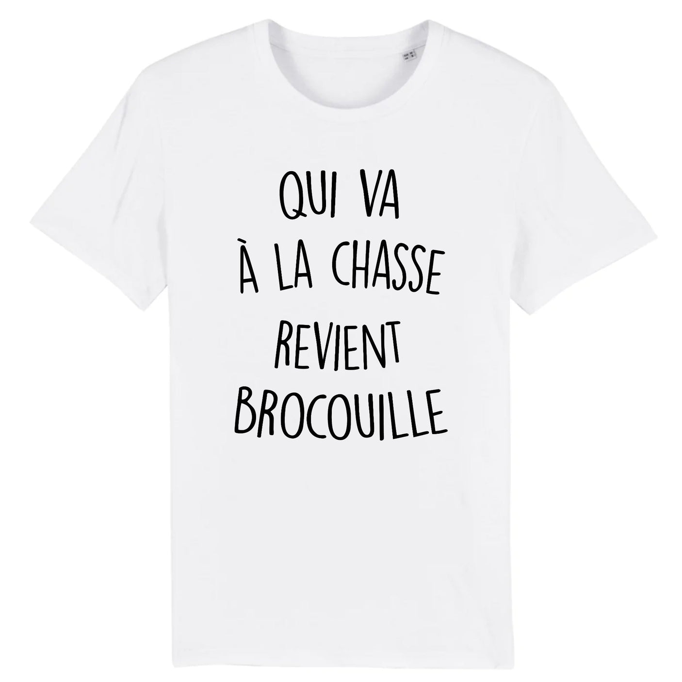 T-Shirt Homme Qui va à la chasse revient brocouille 