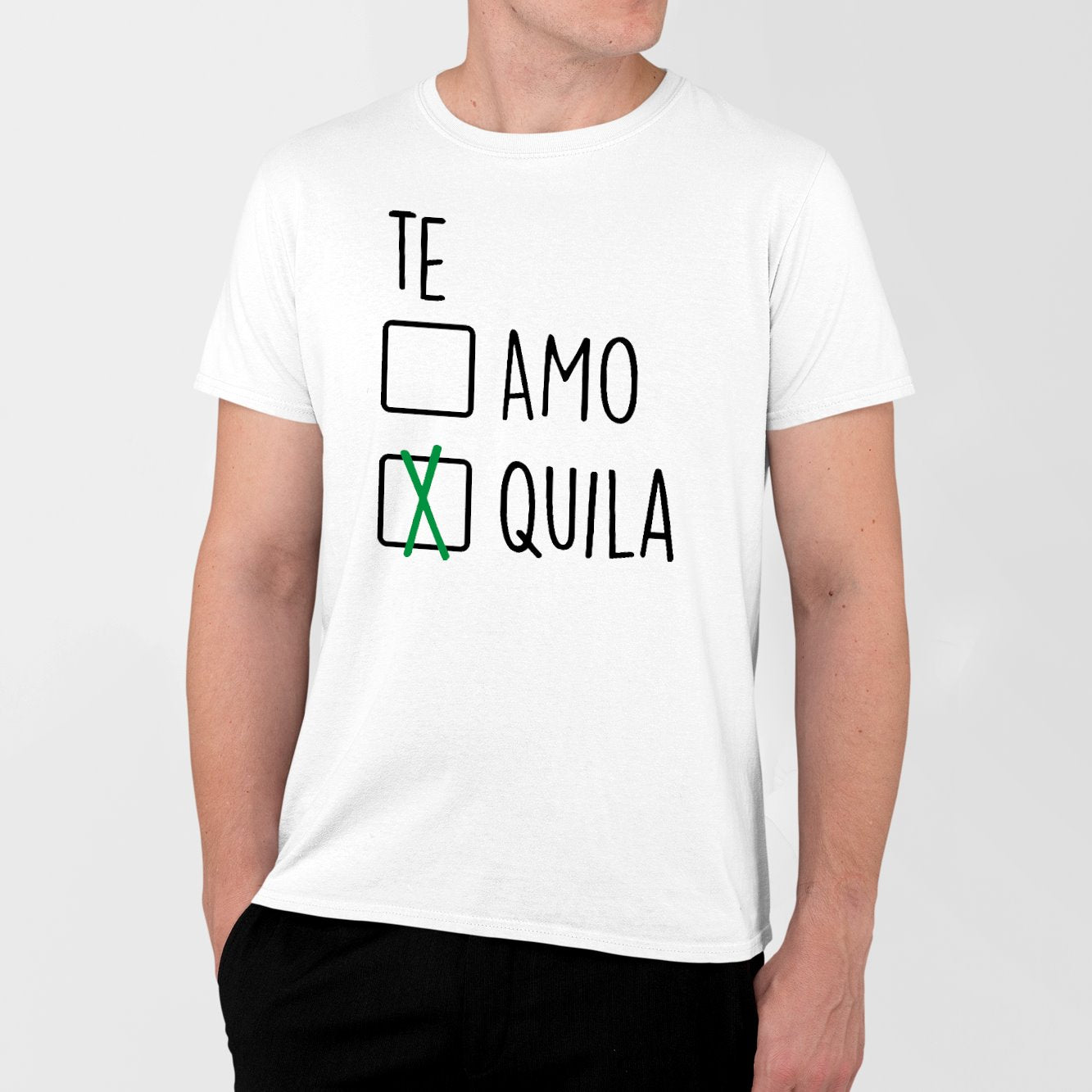 T-Shirt Homme Te amo tequila Blanc