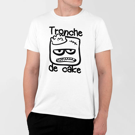 T-Shirt Homme Tronche de cake Blanc