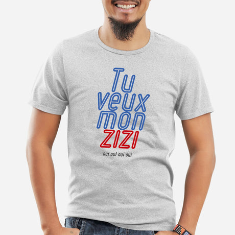 T-Shirt Homme Tu veux mon zizi Gris