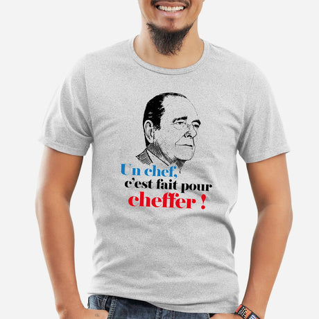 T-Shirt Homme Un chef c'est fait pour cheffer Gris