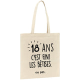 Tote bag Anniversaire 18 ans 