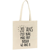 Tote bag Anniversaire 20 ans 