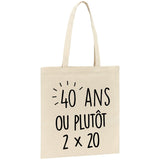 Tote bag Anniversaire 40 ans 