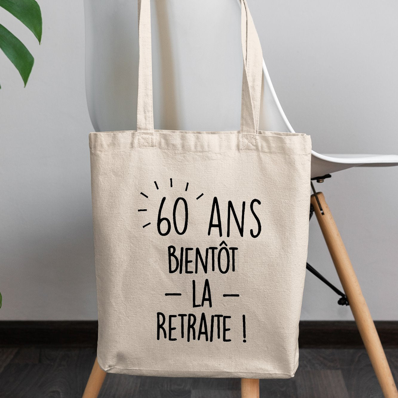 Tote bag Anniversaire 60 ans Blanc