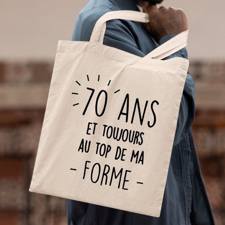 Tote bag Anniversaire 70 ans Blanc