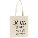 Tote bag Anniversaire 80 ans 