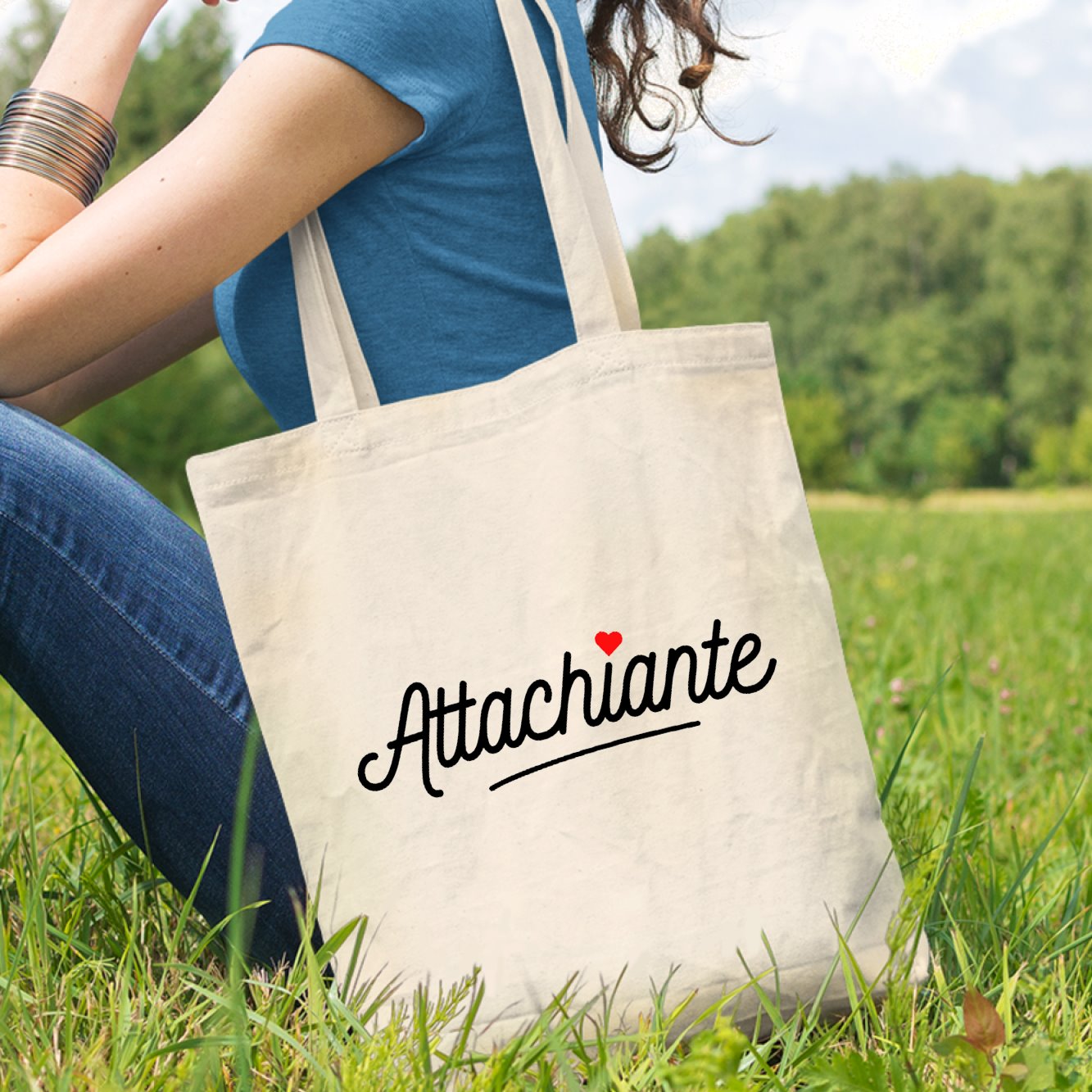 Tote bag Attachiante Beige