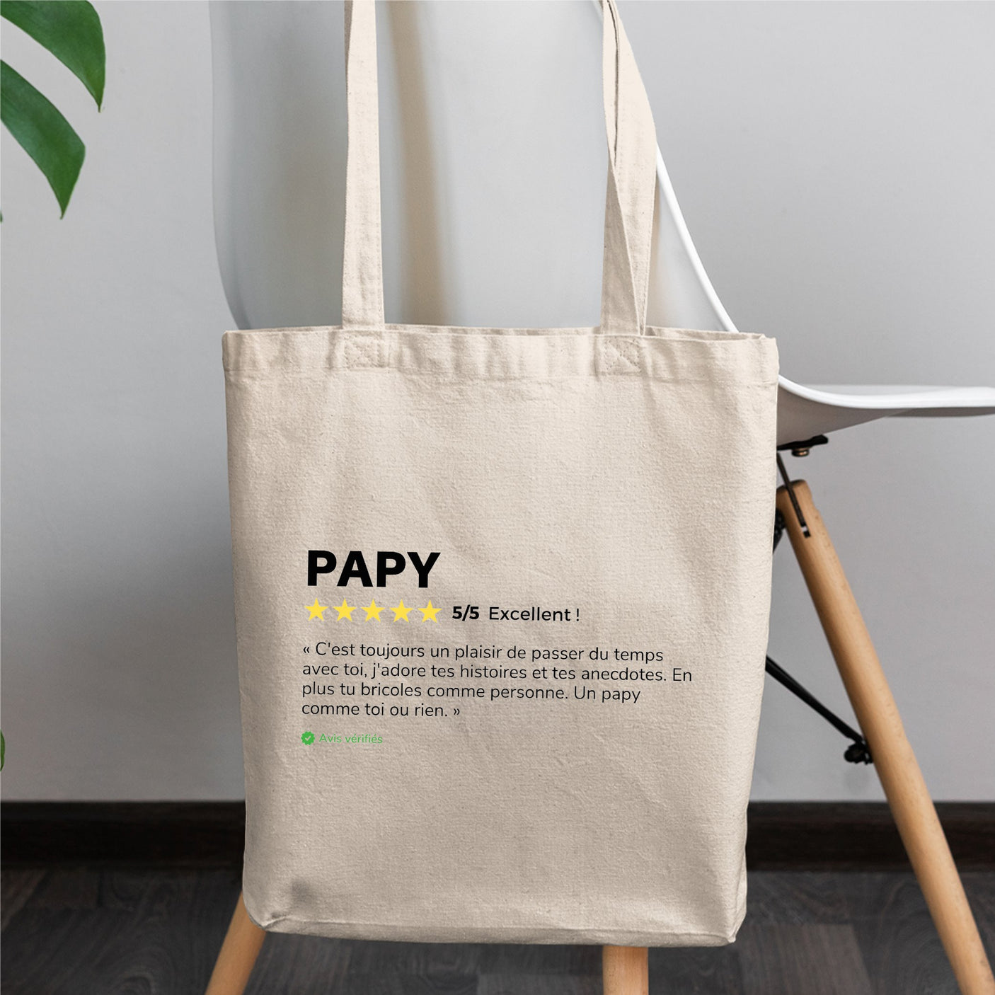 Tote bag Avis client Papy Blanc