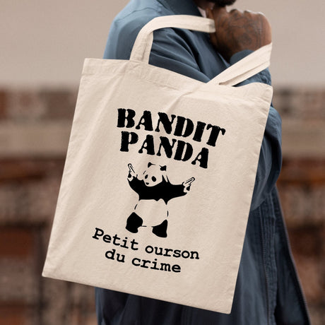 Tote bag Bandit panda Blanc