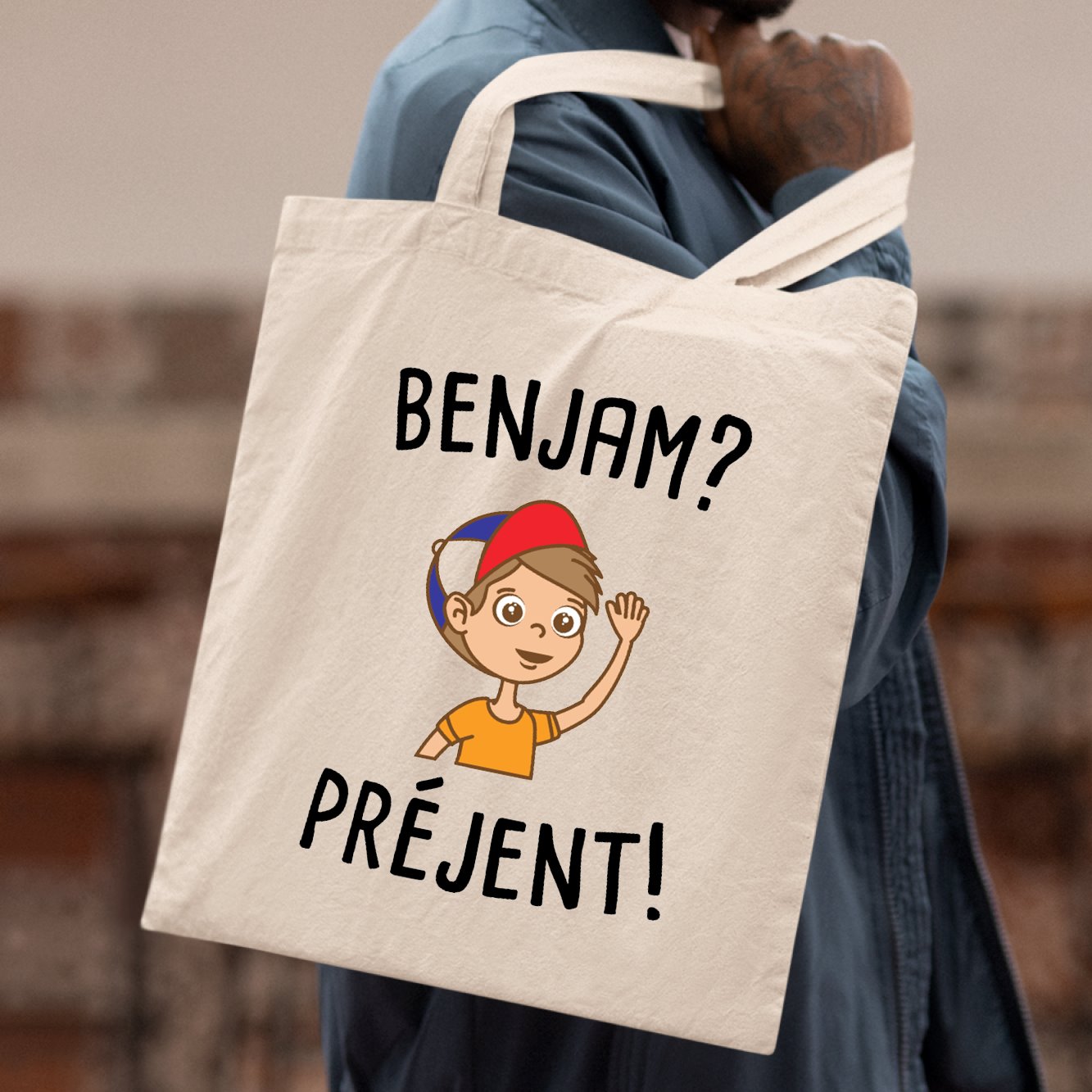 Tote bag Benjam prejent Blanc