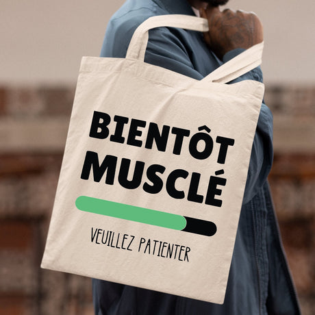 Tote bag Bientôt musclé Beige