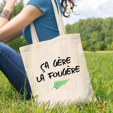 Tote bag Ça gère la fougère Blanc