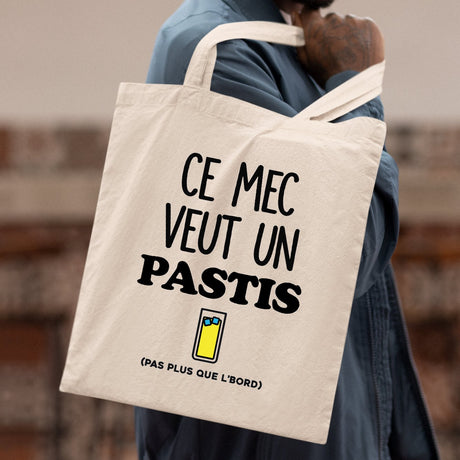 Tote bag Ce mec veut un pastis Blanc