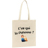 Tote bag C'est qui la patronne 