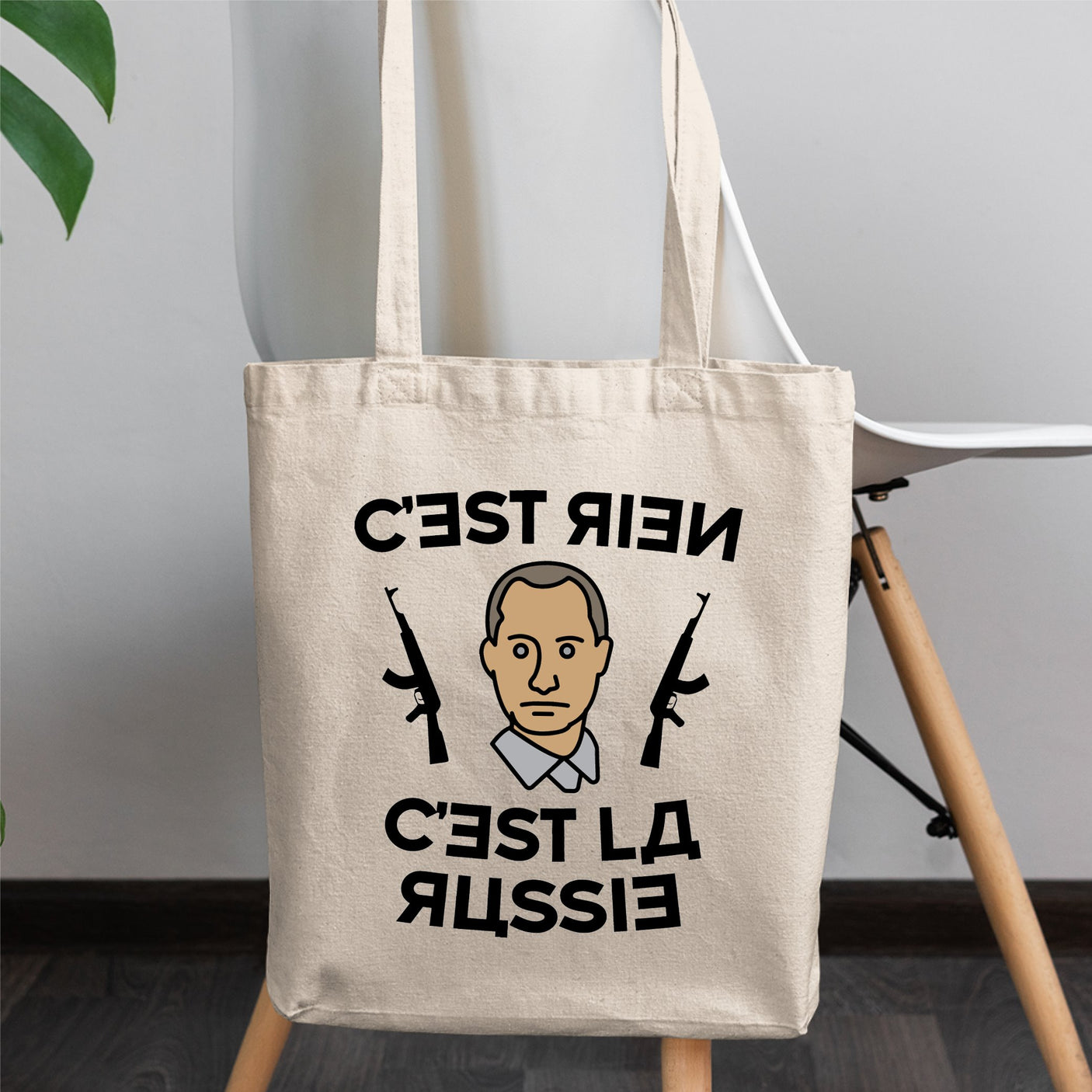 Tote bag C'est rien c'est la Russie Blanc