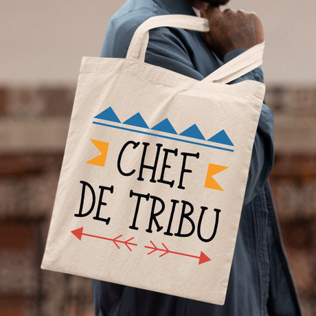 Tote bag Chef de tribu Beige