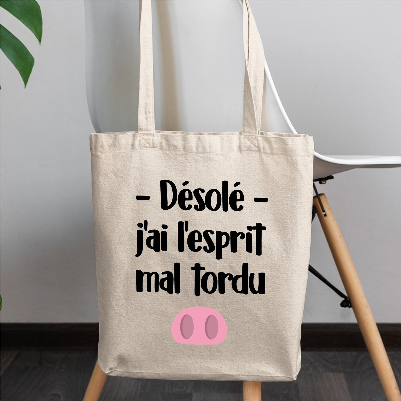 Tote bag Esprit mal tordu Blanc