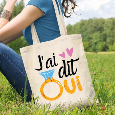 Tote bag J'ai dit oui Blanc