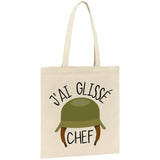 Tote bag J'ai glissé chef 