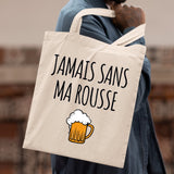 Tote bag Jamais sans ma rousse Blanc