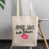 Tote bag Jamais sans ma tchoin Blanc