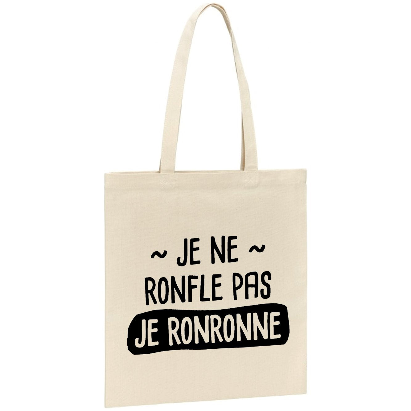 Tote bag Je ne ronfle pas je ronronne 