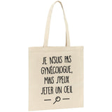 Tote bag Je ne suis pas gynécologue 