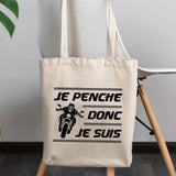 Tote bag Je penche donc je suis Blanc