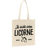 Tote bag Je suis une licorne 