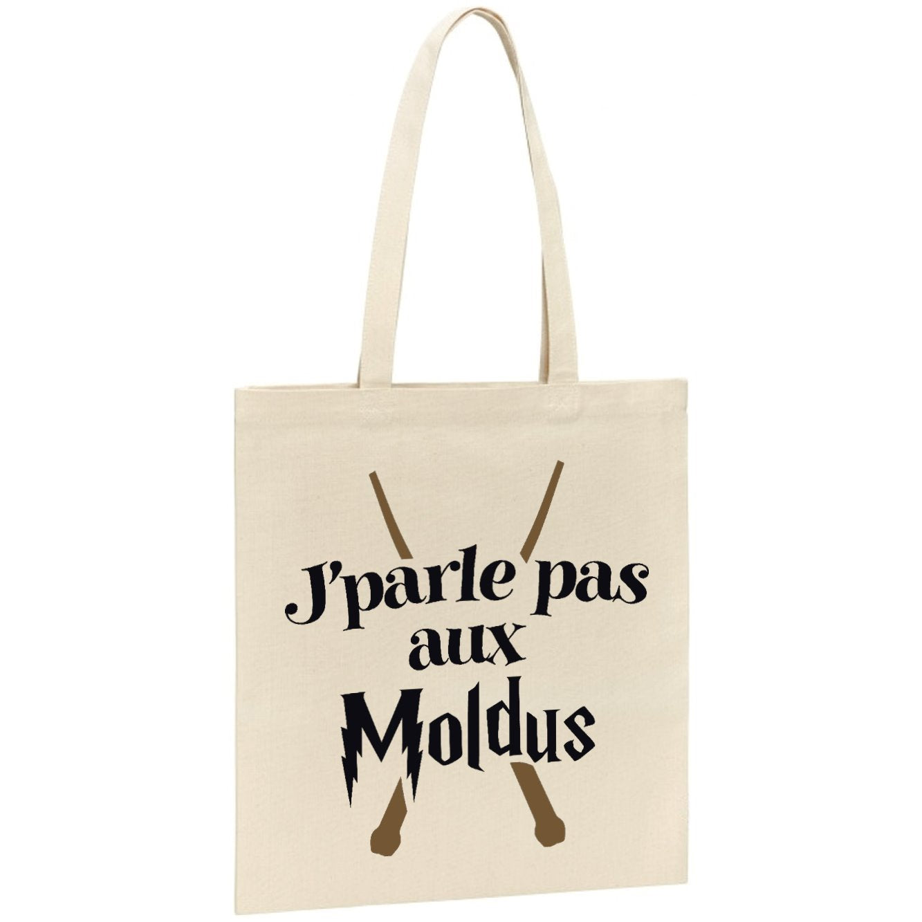 Tote bag J'parle pas aux Moldus 