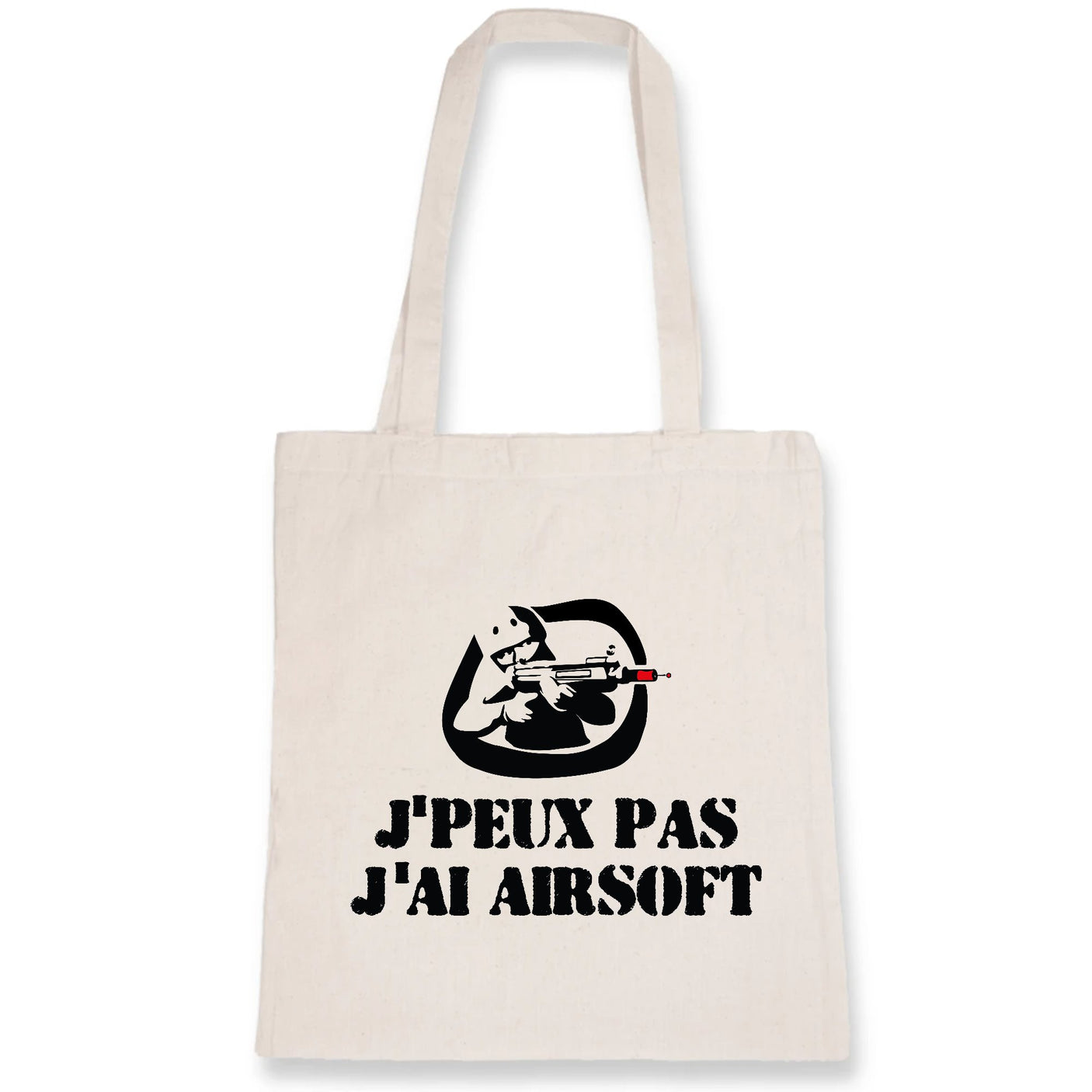 Tote bag J'peux pas j'ai airsoft 