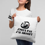 Tote bag J'peux pas j'ai airsoft Blanc