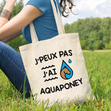 Tote bag J'peux pas j'ai aquaponey Beige